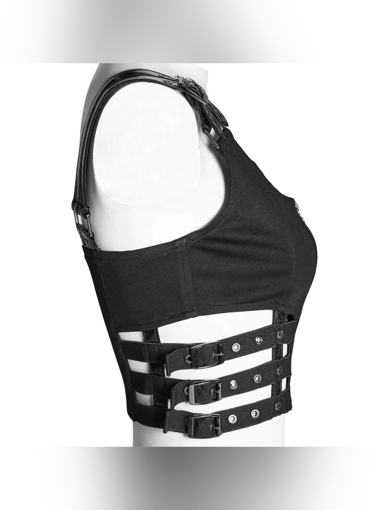 Punk Rave Black Matrix Top - Picture 3 of 4